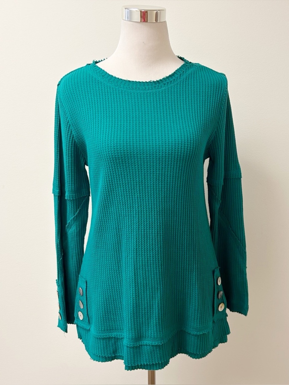 Soft Surroundings • Waffle Knit Long Sleeve Top